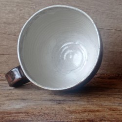 Ceramiczna filiżanka z ptakiem [XL]